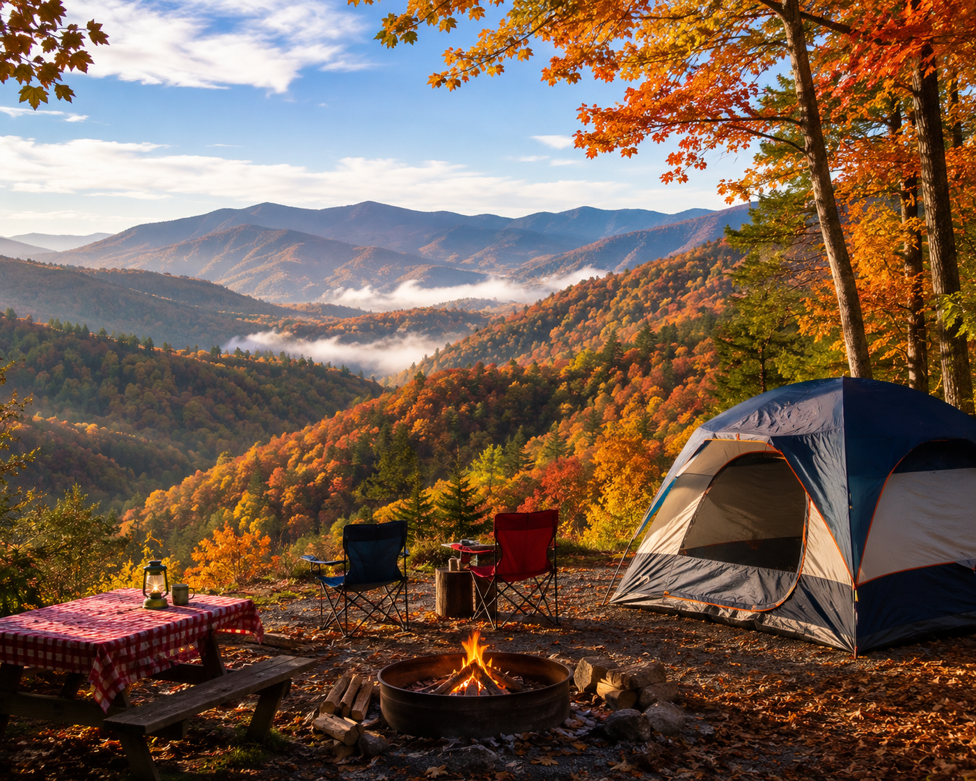 fall camping Gatlinburg